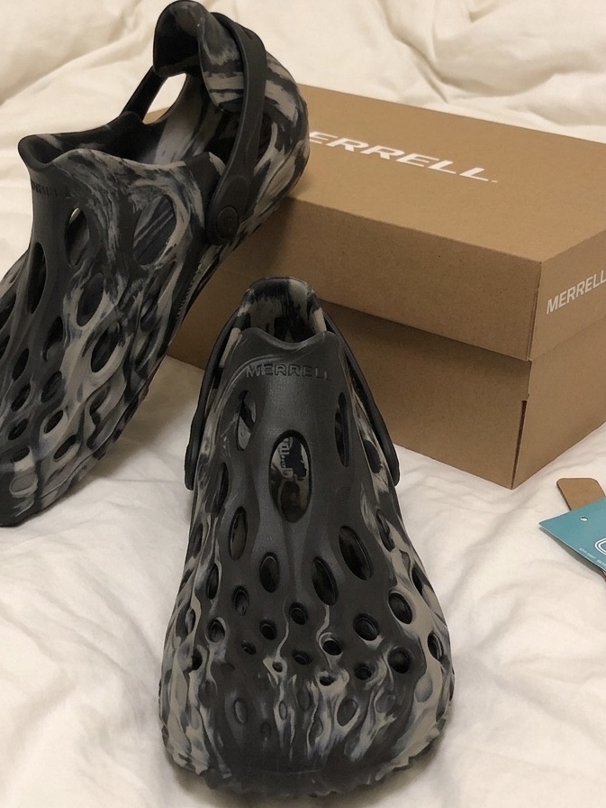 Merrell Hydro Moc Black Brindle 착용 스타일