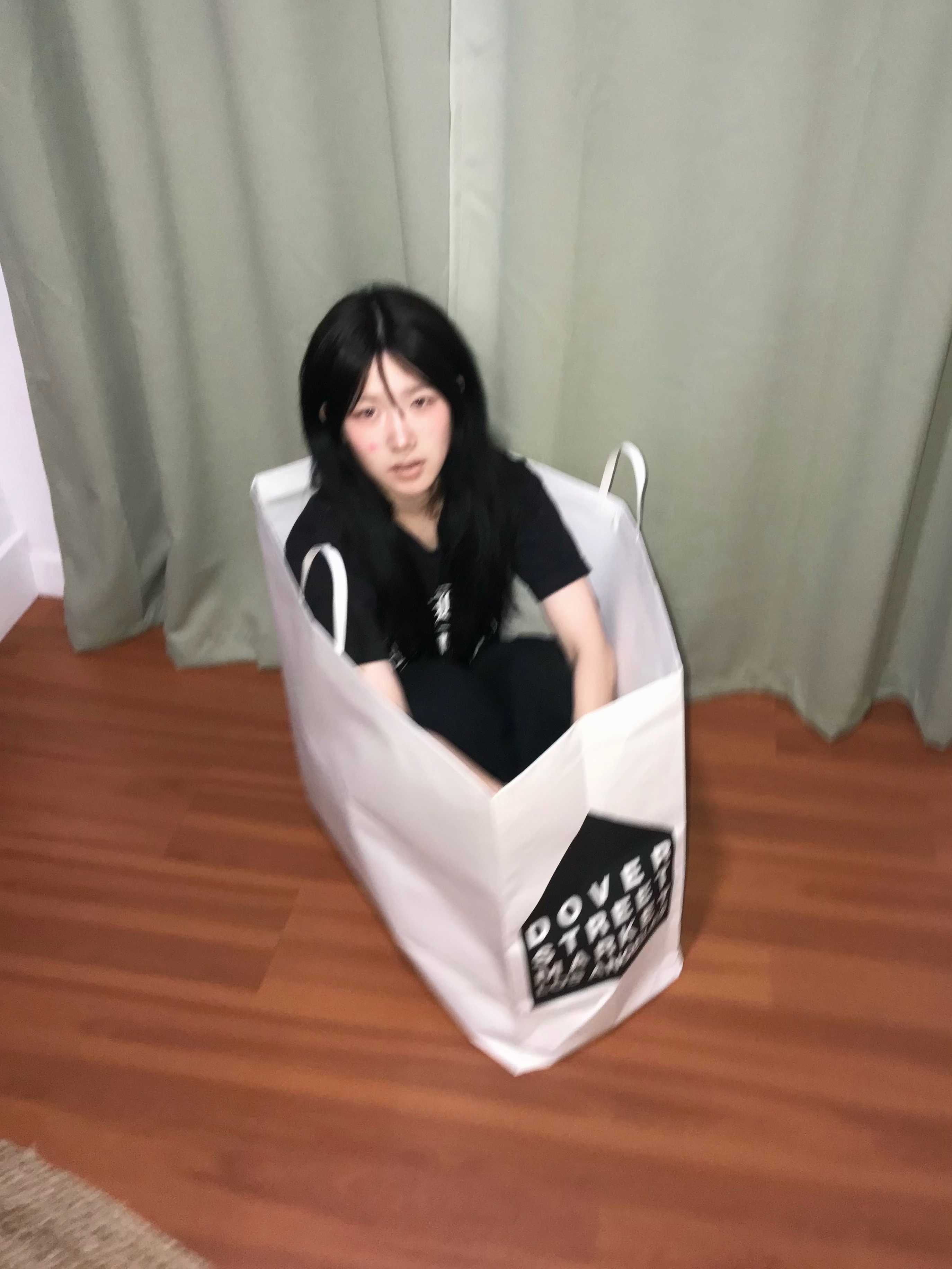 Rick Owens Temple Geobasket Sneakers Black Milk 착용 스타일 - 3
