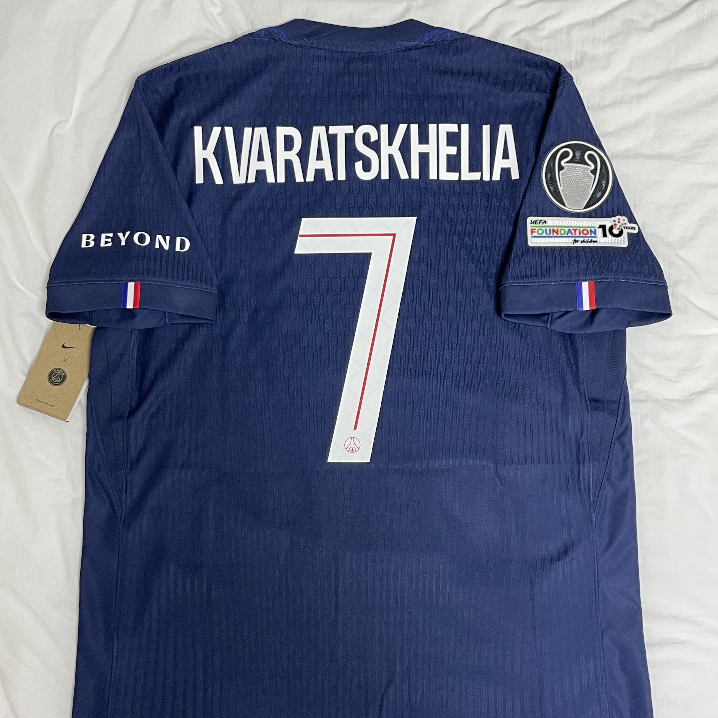 Nike Paris Saint-Germain 2025/26 Match Home Dri-Fit ADV Football Authentic Shirt Midnight Navy White (Non Marking Ver.) 착용 스타일 - 2