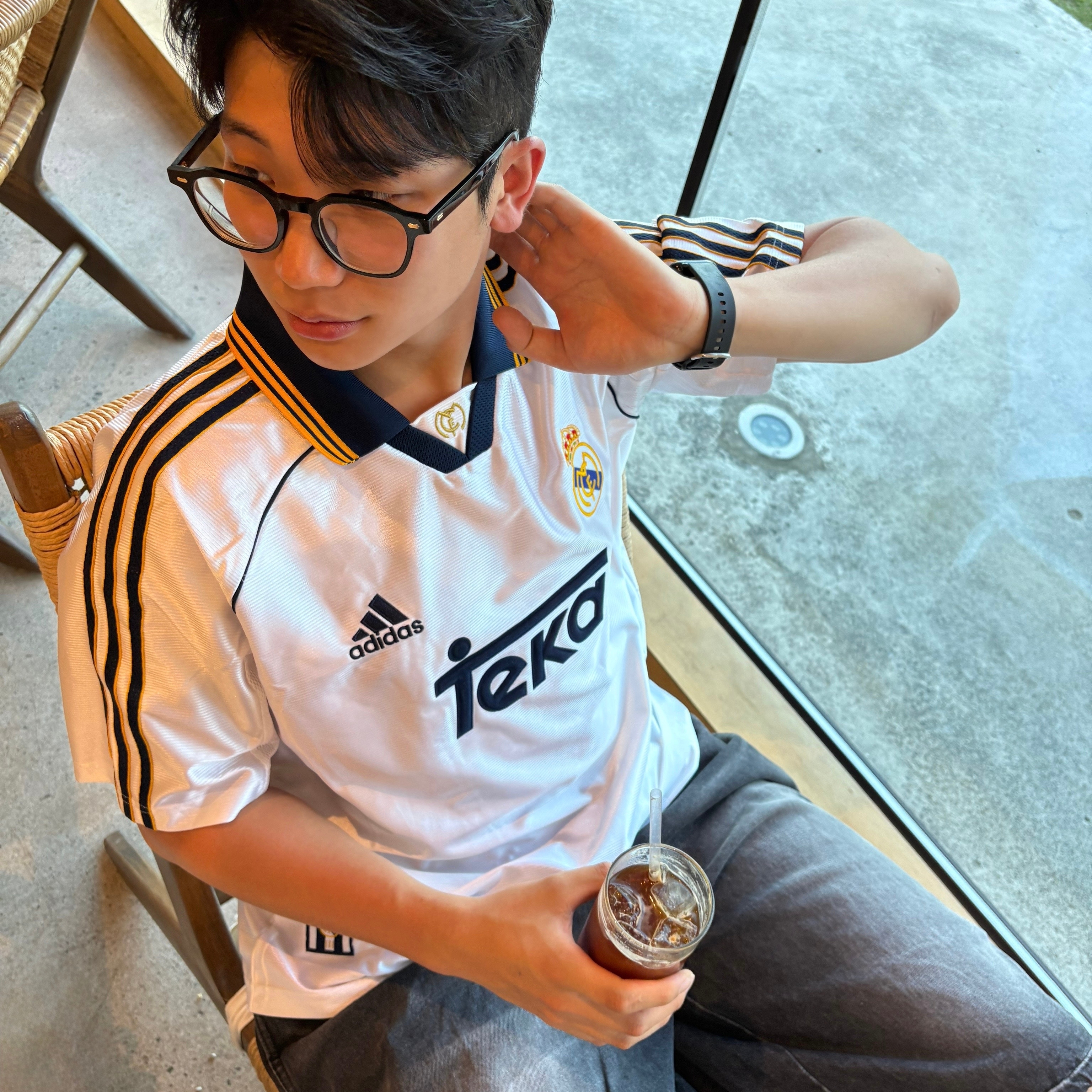 Adidas Real Madrid 99/00 Home Jersey White - KR Sizing (Non Marking Ver.) 착용 스타일