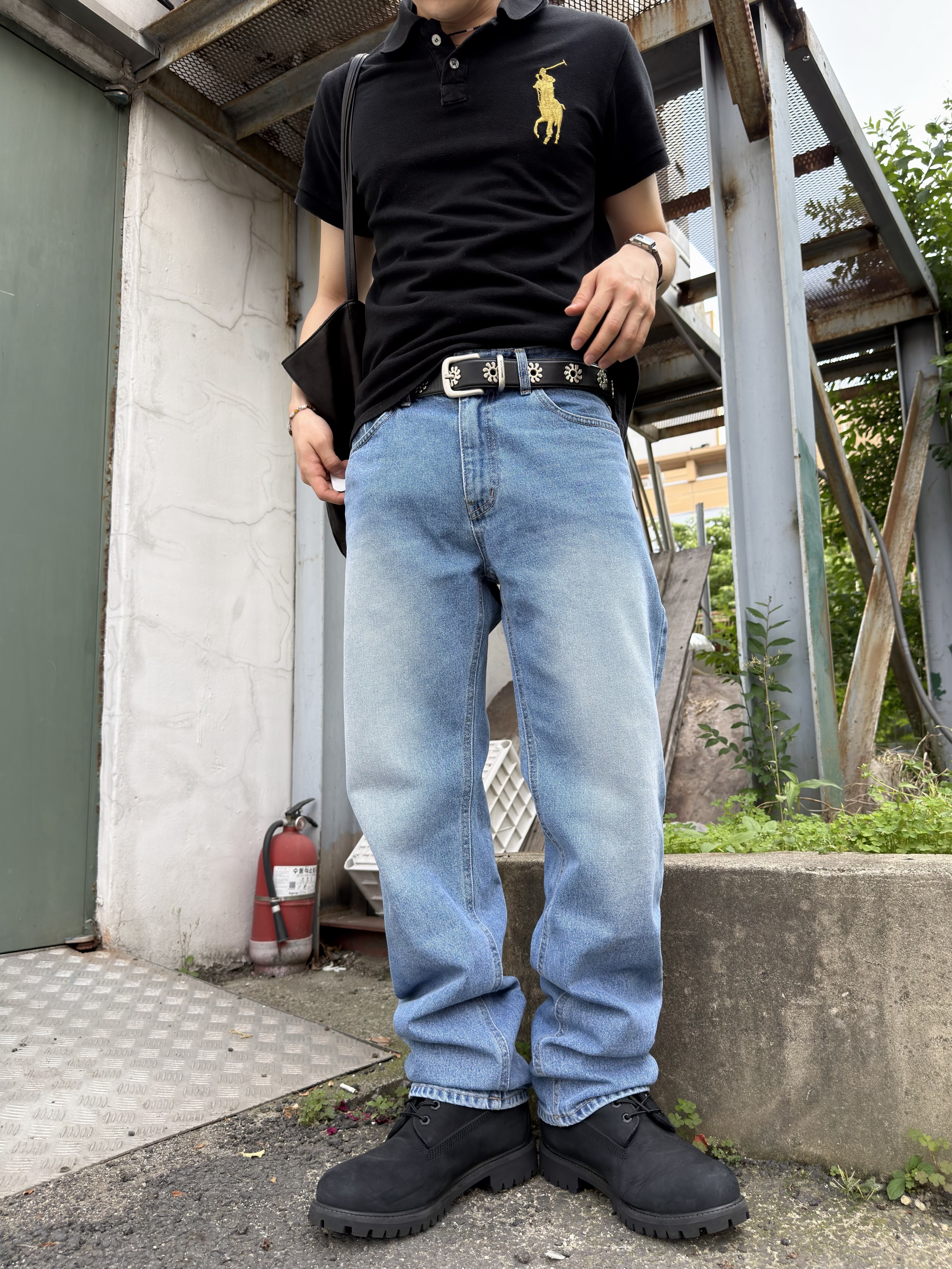 Timberland Premium 6 inch Waterproof Boot Black Nubuck - Wide 착용 스타일 - 3