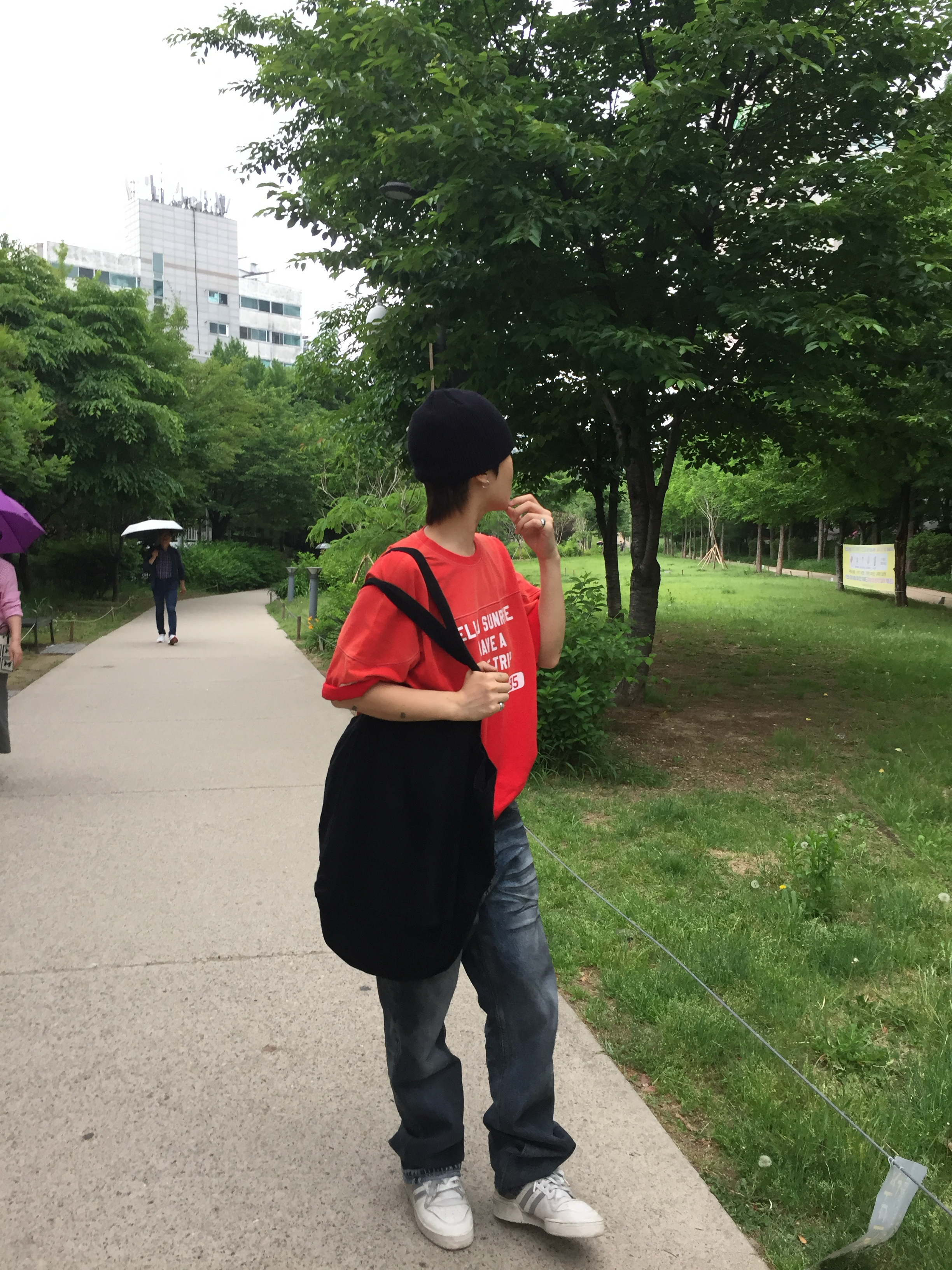 Human Made Baseball Cap Navy, Cornerbless Regular Sagging Dirty Denim Pants Dark Blue 착용 스타일 - 2