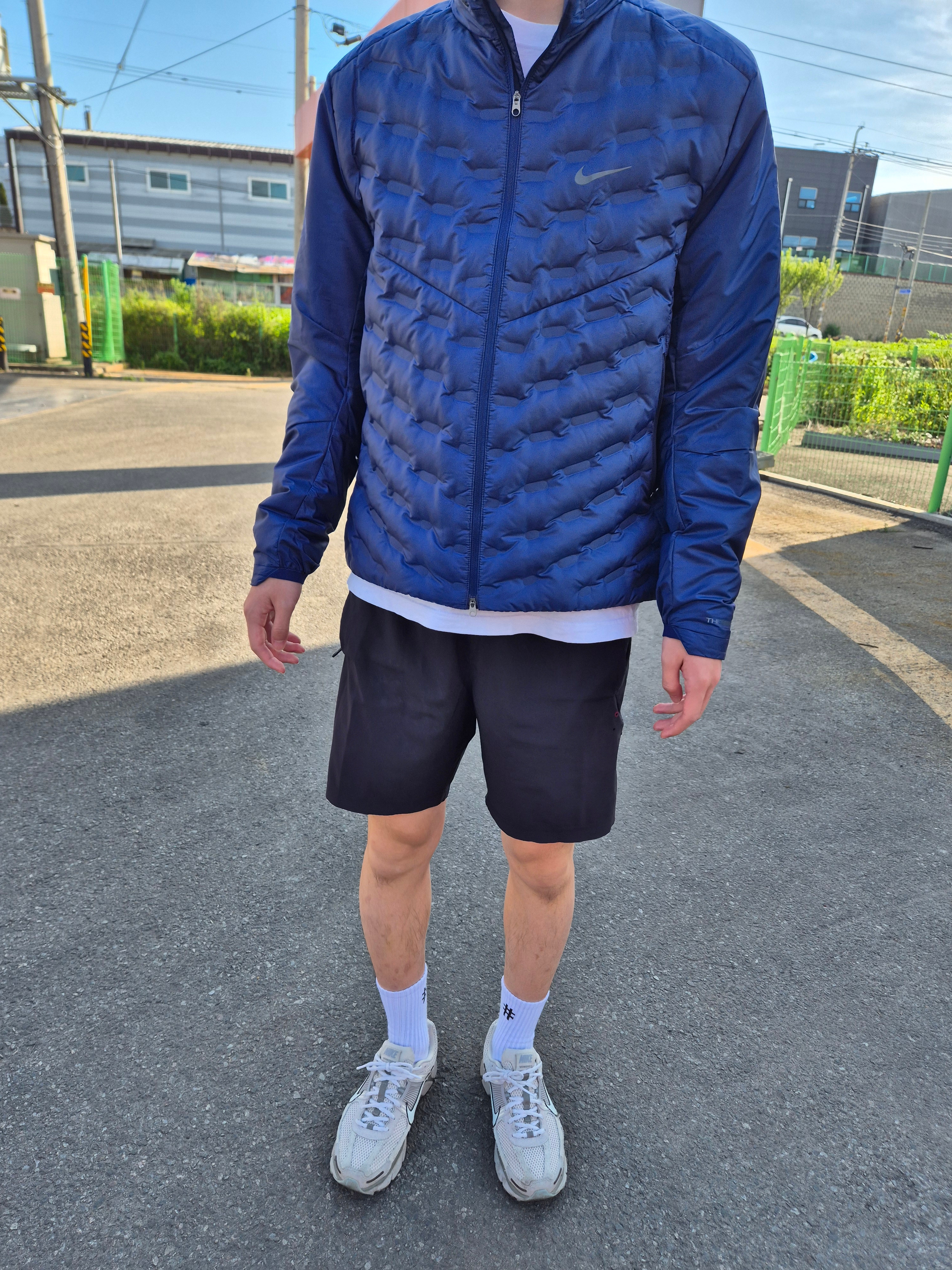 Nike Therma-Fit ADV Aeroloft Repel Down Running Jacket Blue Void - Asia 착용 스타일