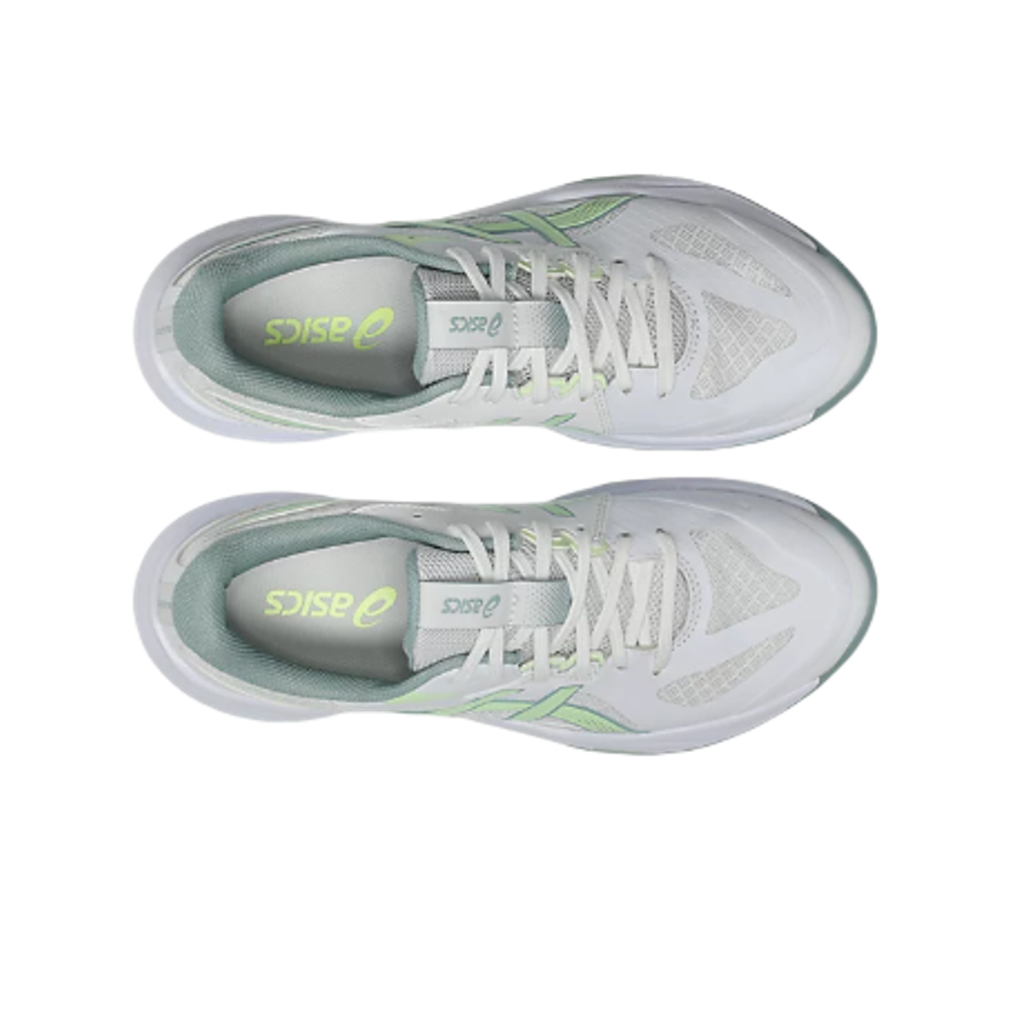 (W) 아식스 젤 택틱 13 화이트 일루미네이트 옐로우 - B 스탠다드((W) Asics Gel-Tactic 13 White Illuminate Yellow - B Standard) - 2