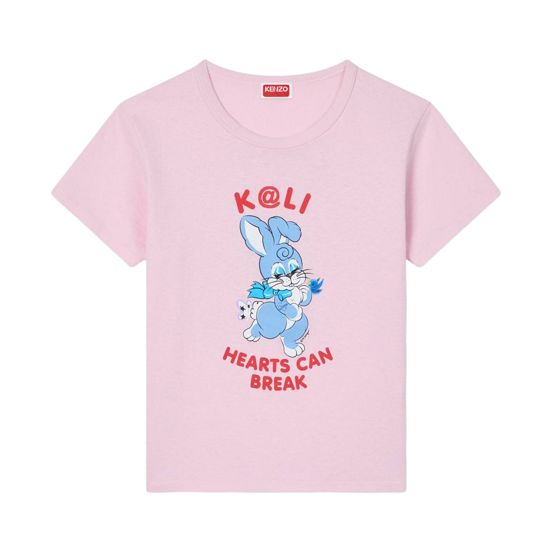 FG52TS2224SK-32 (W) Kenzo Cartoon T-Shirt in Cotton Flamingo Pink