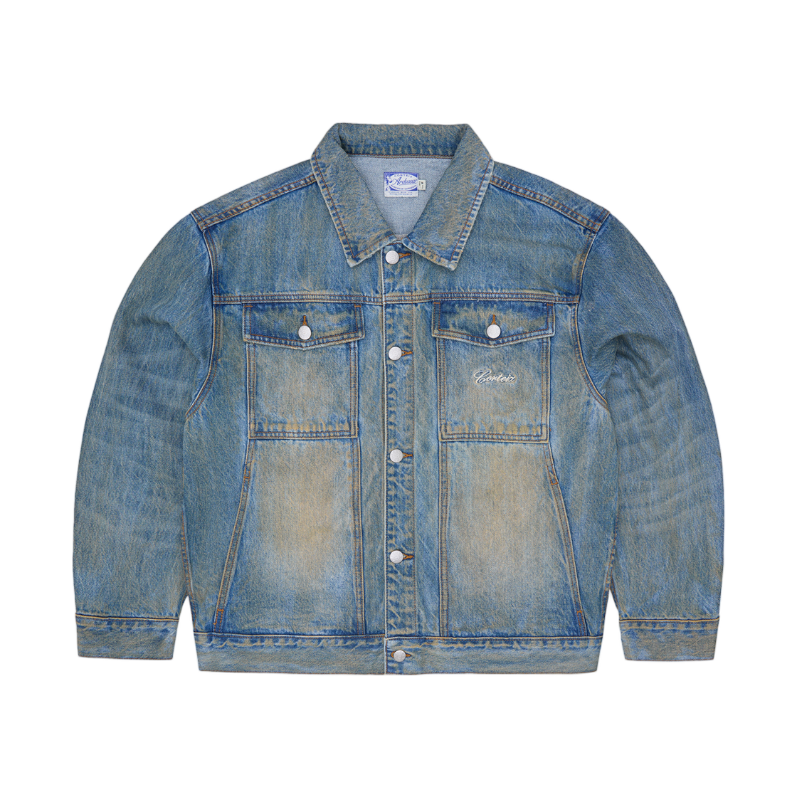 코르테이즈 아드웨어 패널 데님 자켓 인디고(Corteiz Ardwear Panel Denim Jacket Washed Indigo) - 1