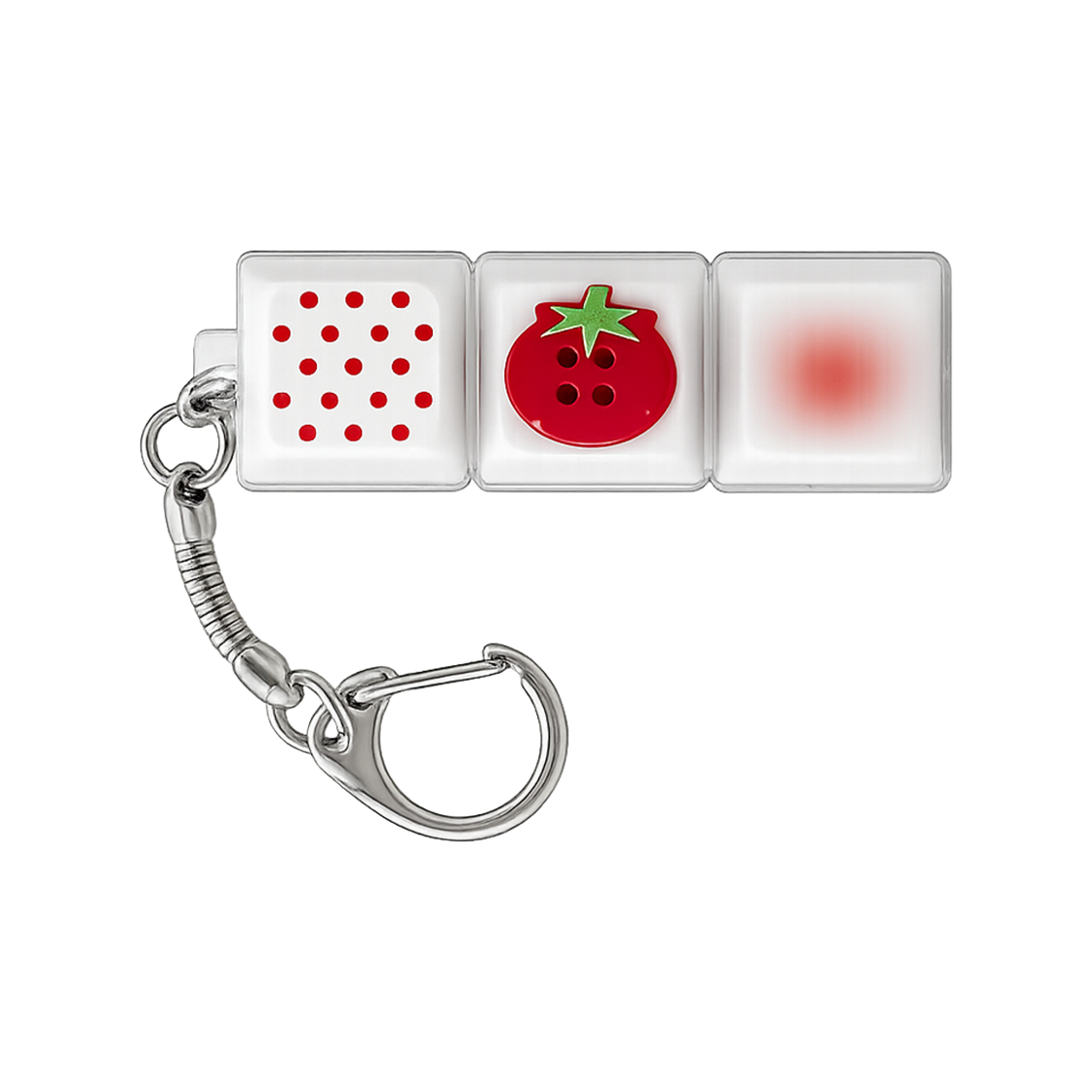 나인틴프라이데이 토마토 단추 키캡 키링 (3구)(NINETEENFRIDAY Tomato Button Keycap Charm (3 Button)) - 1