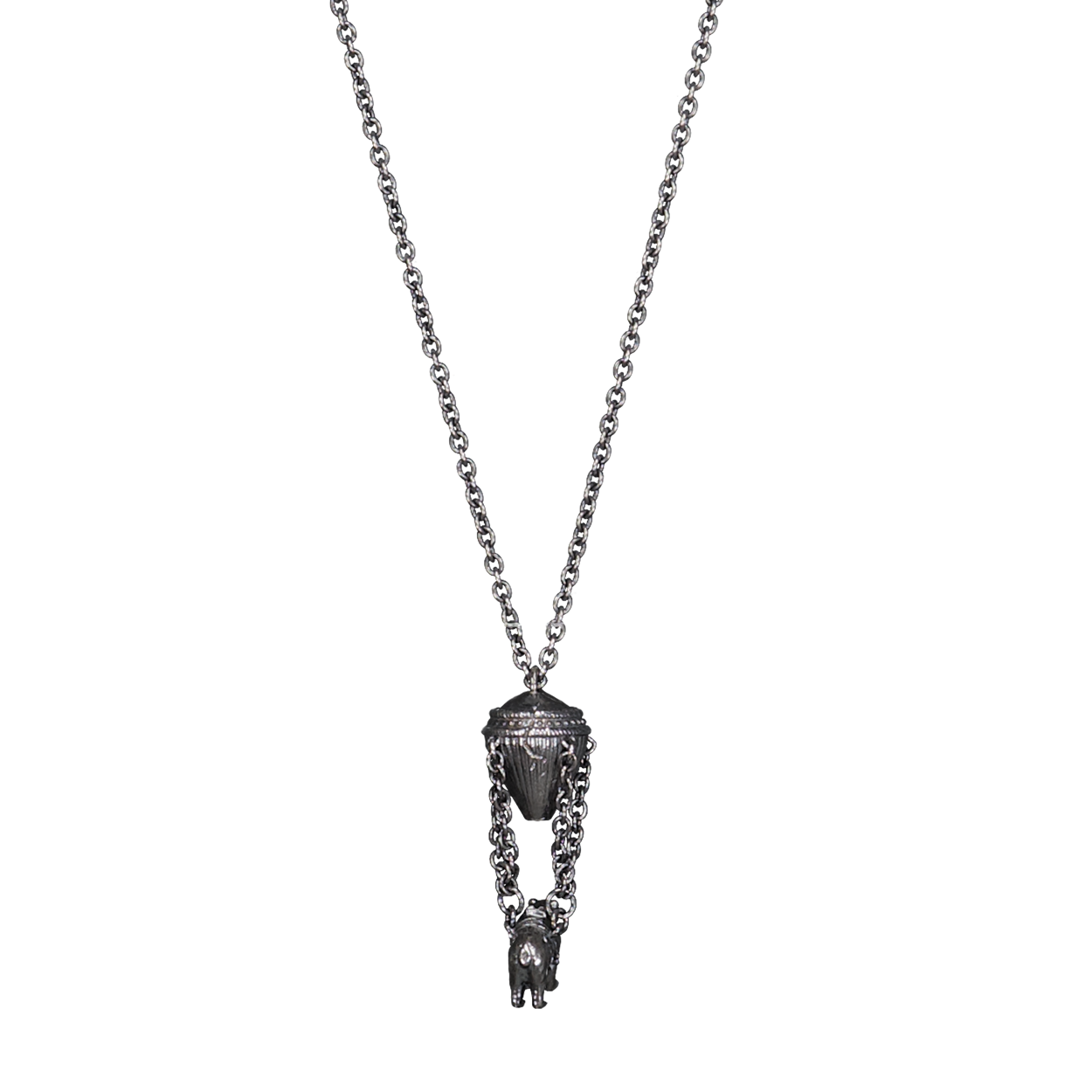 언더마이카 벌룬 베어 펜던트 네크리스 앤틱 실버(Undermycar Balloon Bear Pendant Necklace Antique Silver) - 3