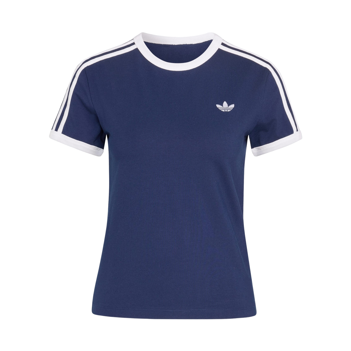 KS4777 (W) Adidas Originals 3-Stripes Slim T-Shirt Night Indigo White - KR Sizing