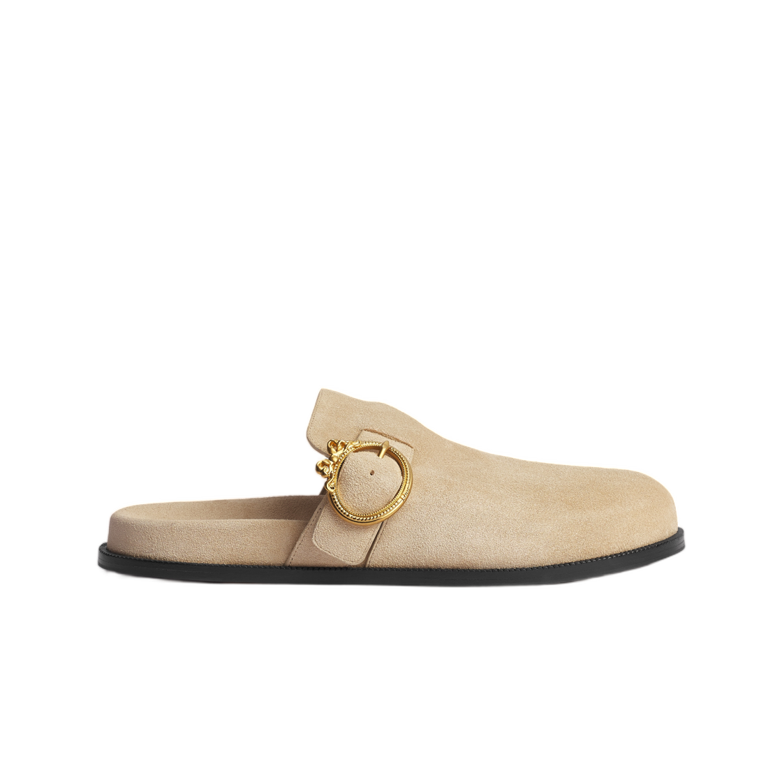 KDF249SUE-S23T Dior Medallion Buckle Mule Suede Calfskin Trench