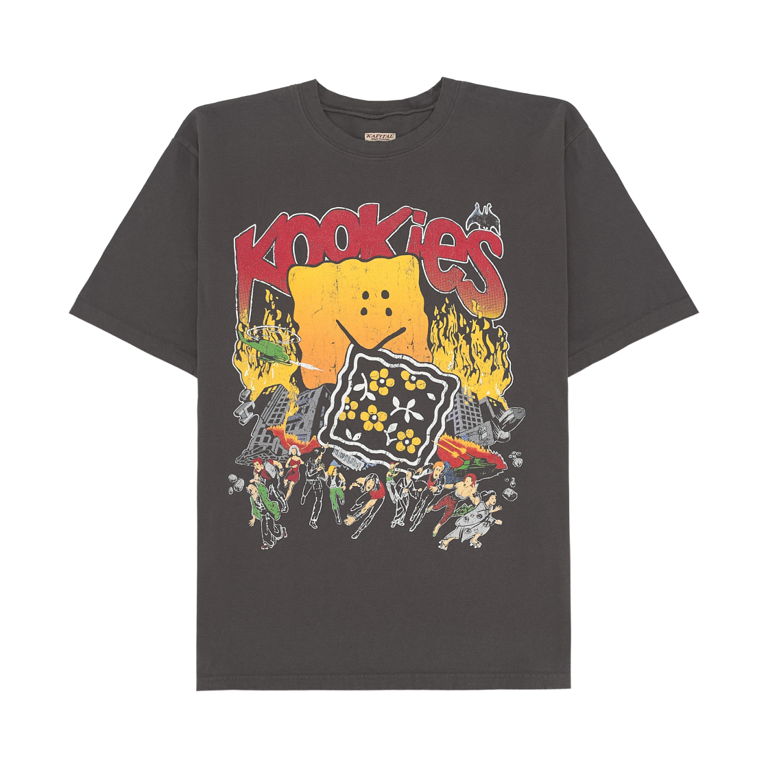 캐피탈 20 크루 티셔츠 잉크 블랙(Kapital 20 Crew T-Shirt Ink Black)