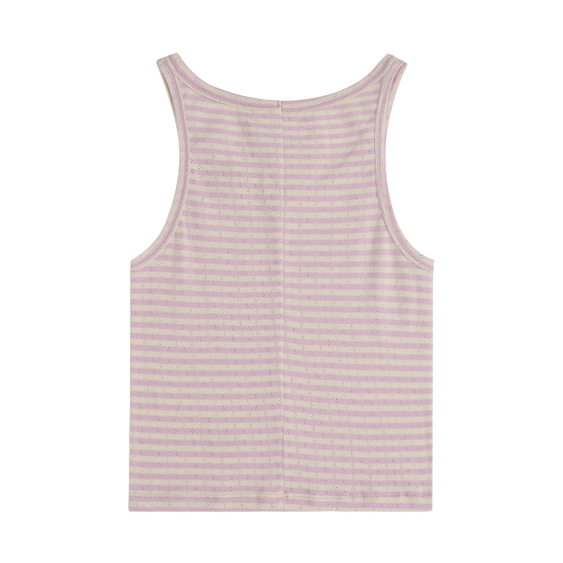 투위드 립 탱크탑나시 스트라이프 라벤더(Tuewid Ribbed Sleeveless Tank Top In Lavender Stripe) - 3