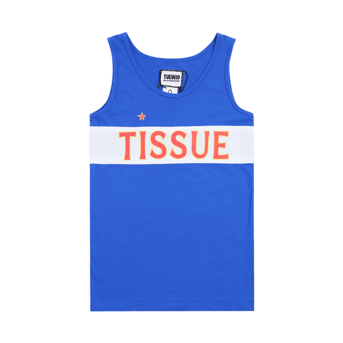 투위드 이니셜 슬리브리스 티슈(Tuewid Initial Scoop Neck Sleeveless Top ‘T For Tissue’)