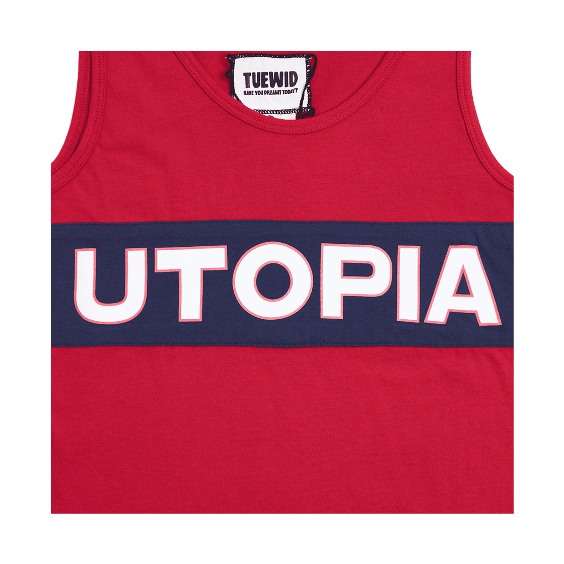 투위드 이니셜 슬리브리스 유토피아(Tuewid Initial Scoop Neck Sleeveless Top ‘U For Utopia’) - 4