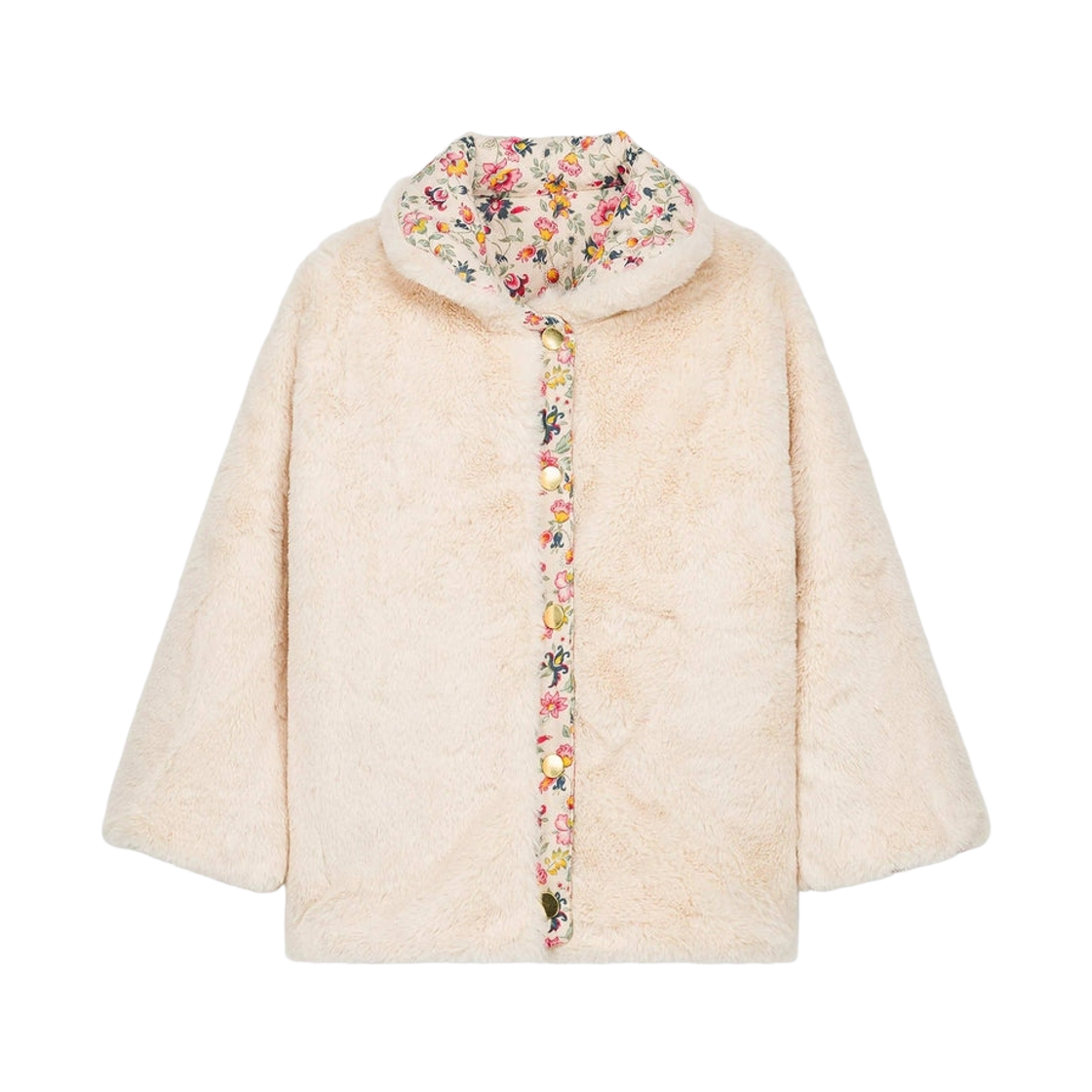 (키즈) 루이스 미샤 데릴라 플로럴 코트 크림 와일드 플라워((Kids) Louise Misha Dalila Floral Coat Cream Wild Flowers)