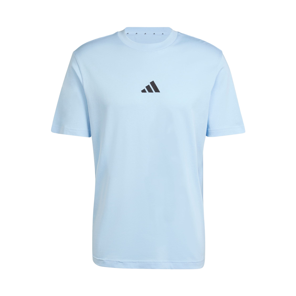 JF1101 Adidas Sportswear Essentials Small Logo Single Jersey T-Shirt Glow Blue Black - KR Sizing