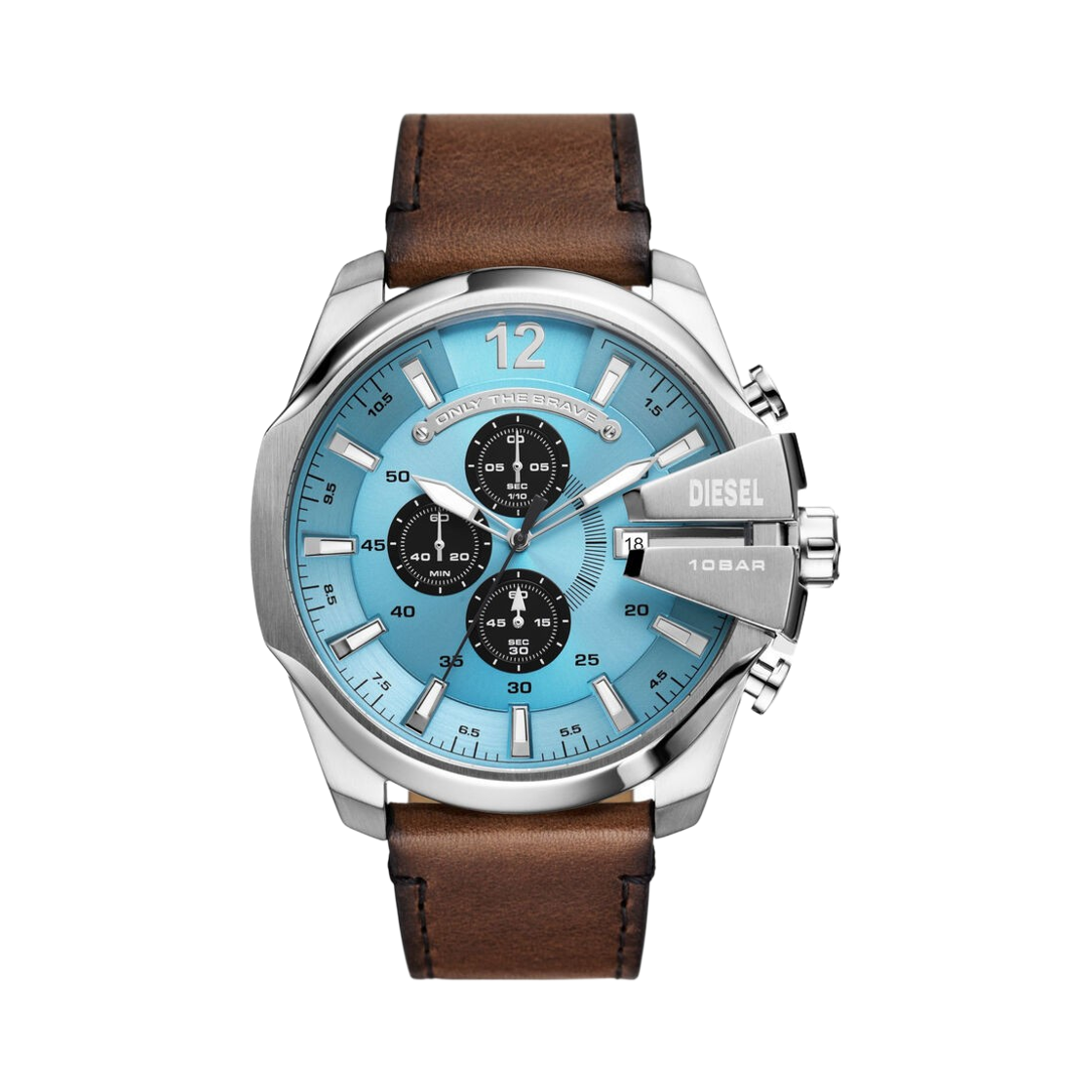 디젤 Dz4657 메가 치프 크로노그래프 51mm 브라운 레더 블루(Diesel Dz4657 Mega Chief Chronograph 51mm Brown Leather Blue)