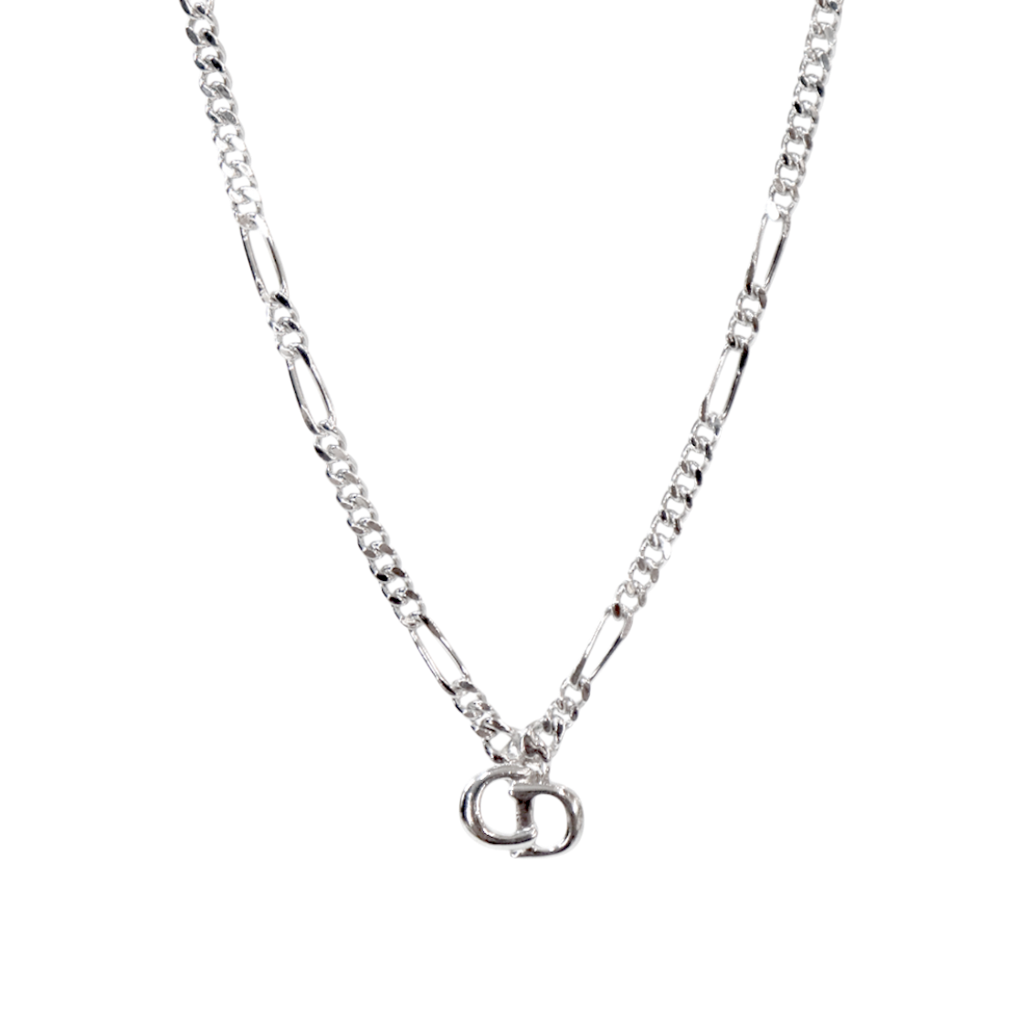 ITBGQ3UK346C Dior CD Silver Necklace A-B54583
