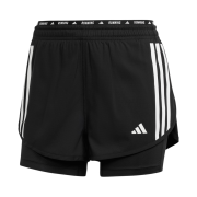 (W) Adidas Own The Run 3S 2-in-1 Shorts Black - KR Sizing