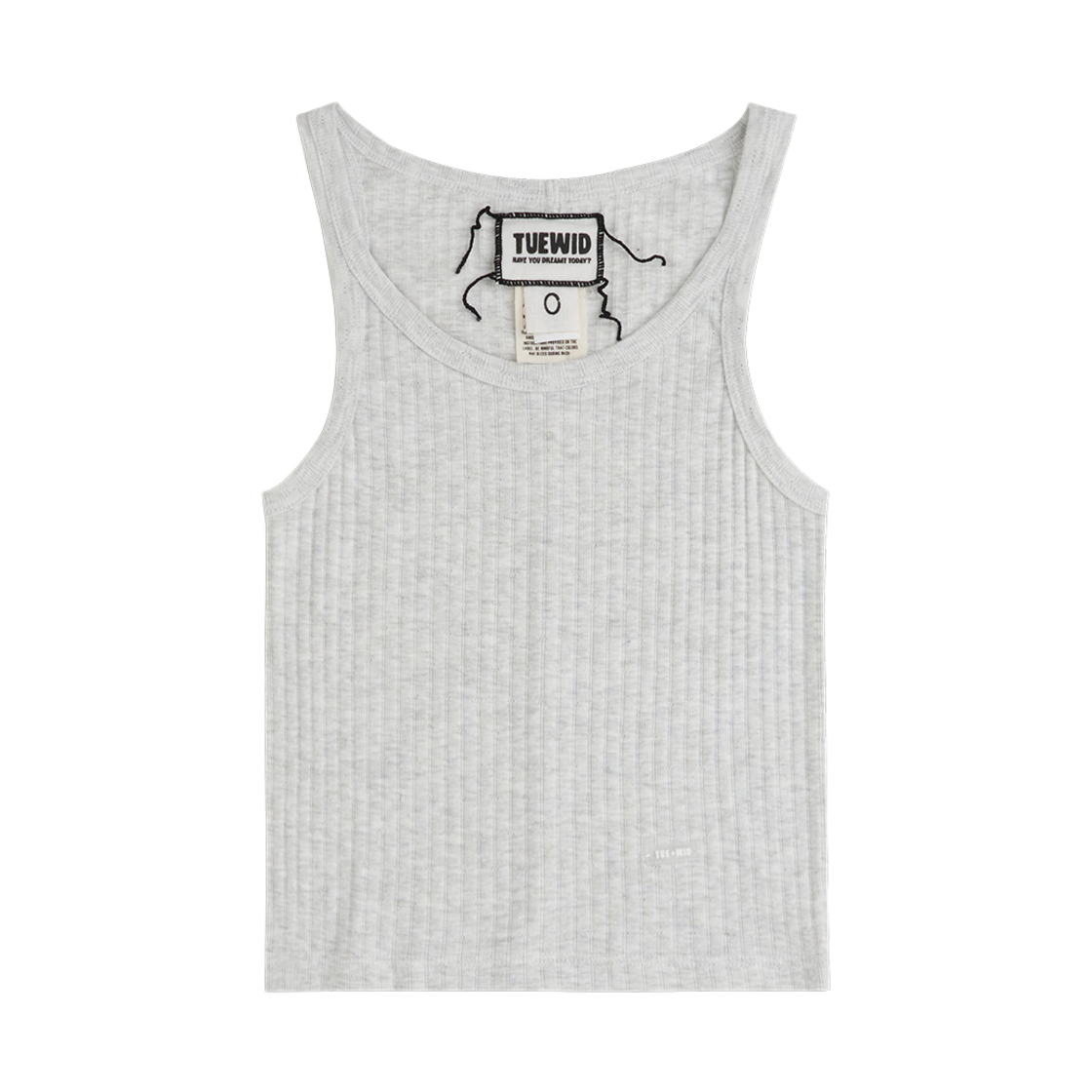 투위드 립 탱크탑나시 멜란지(Tuewid Ribbed Sleeveless Tank Top In Melange)
