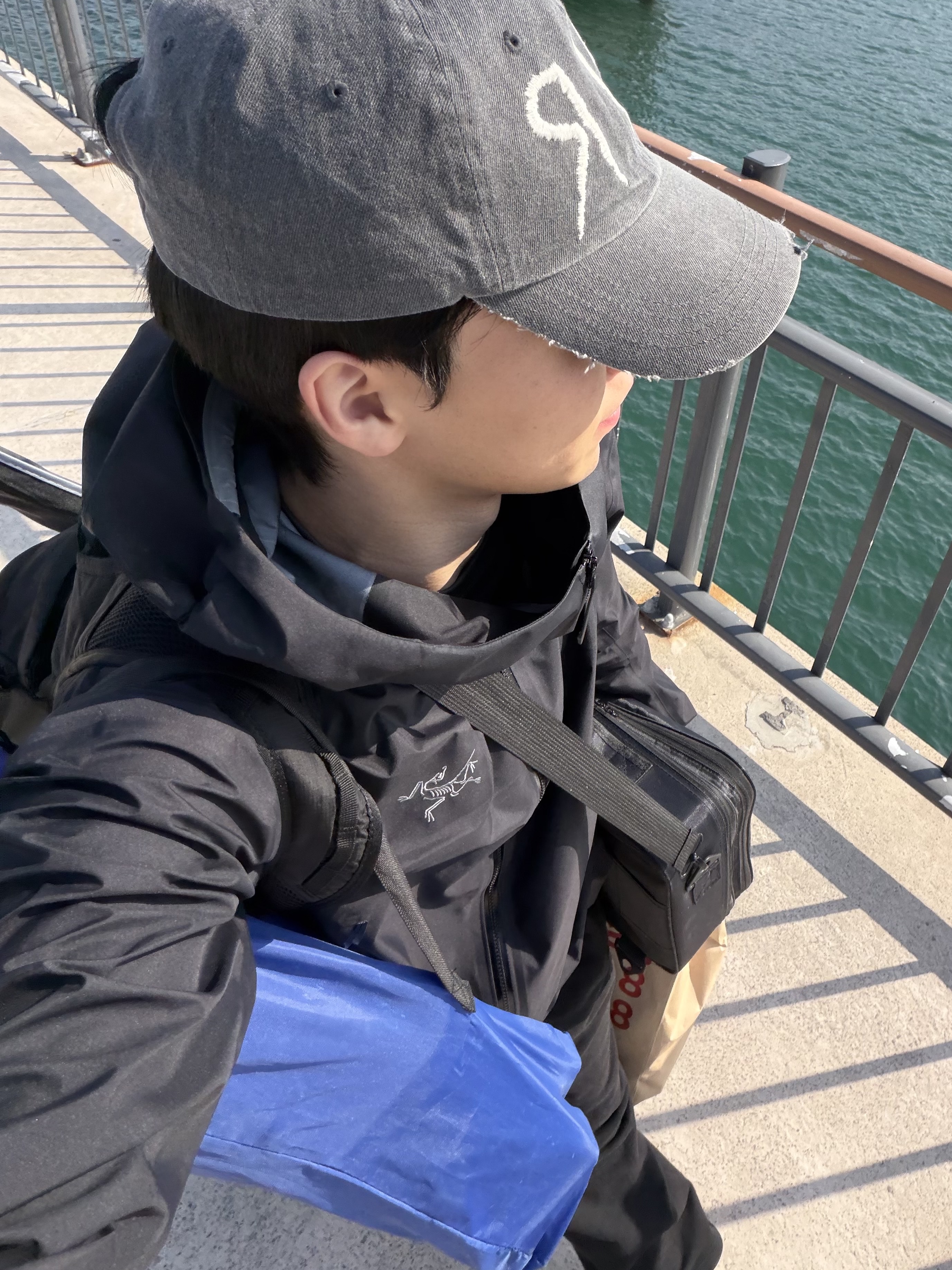 Arc'teryx Beta SL Jacket Black 착용 스타일