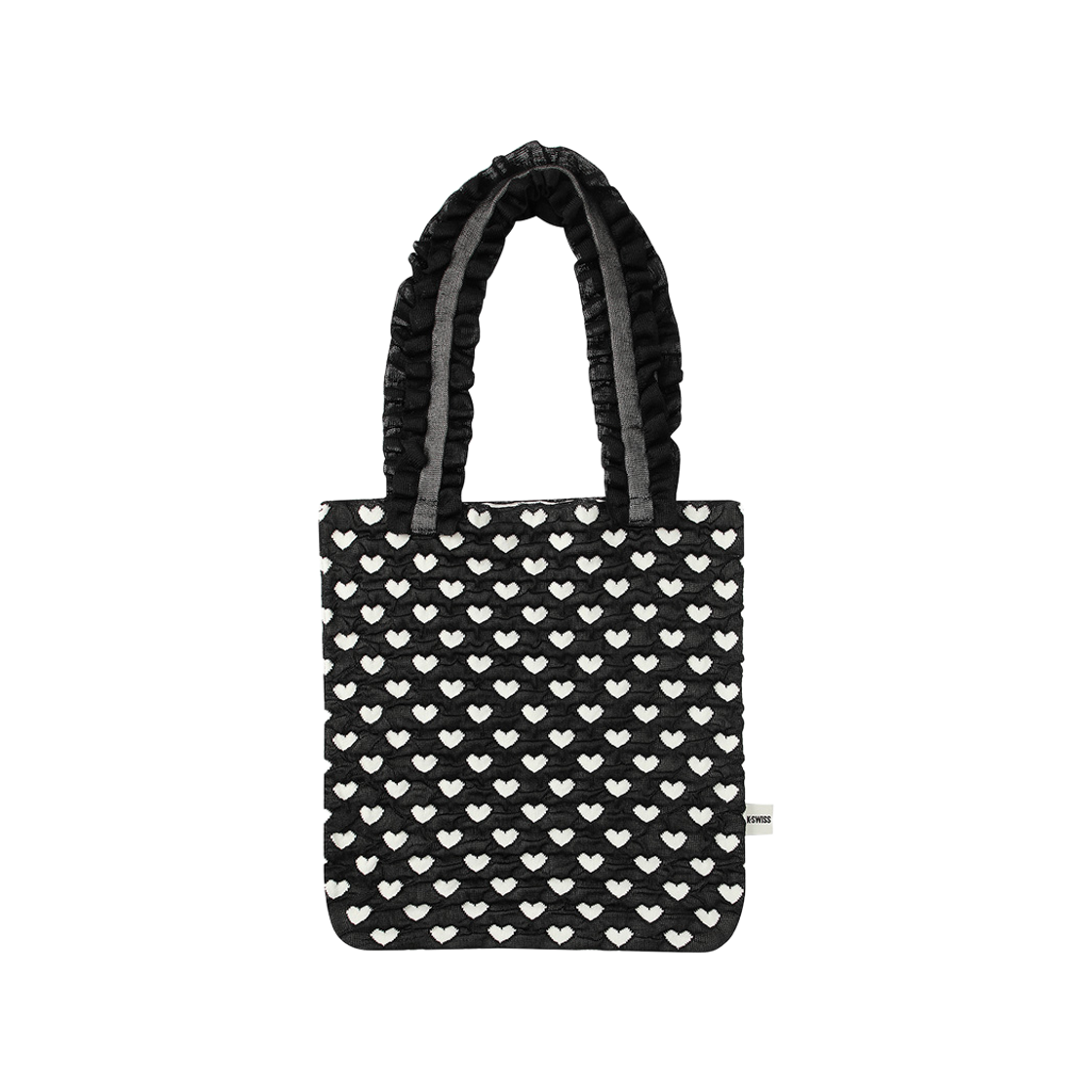 케이스위스 x 플리츠마마 우먼 폴카하트 숄더백 블랙(K-SWISS x PLEATSMAMA W Polka Heart Shoulder Bag Black)