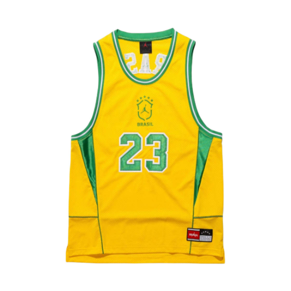 II5379-741 Jordan Brazil Essentials Mesh Jersey Varsity Maize Lucky Green - Asia
