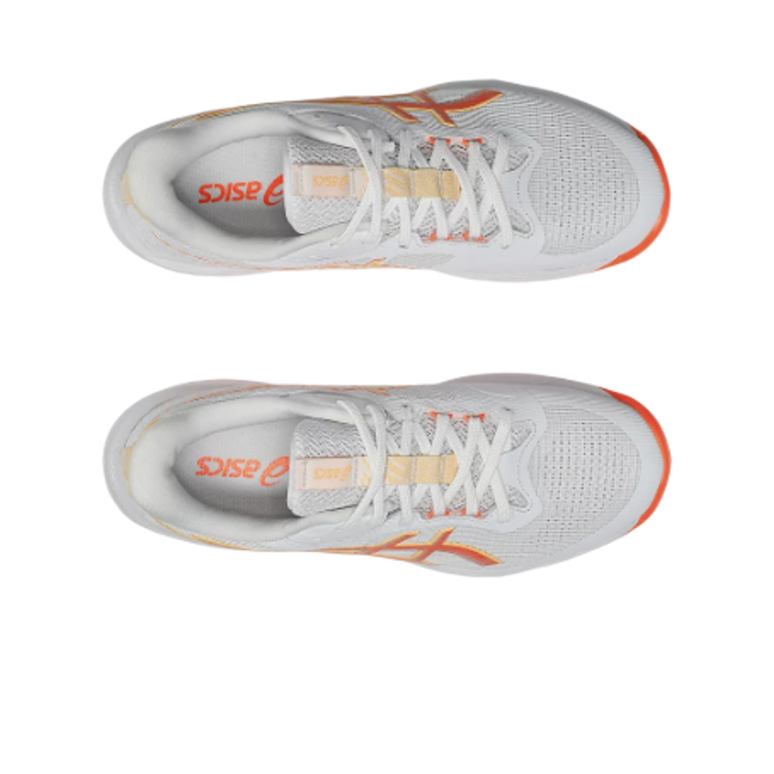 (W) 아식스 넷버너 발리스틱 FF 4 화이트 비비드 코랄 - B 스탠다드((W) Asics Netburner Ballistic FF 4 White Vivid Coral - B Standard) - 2