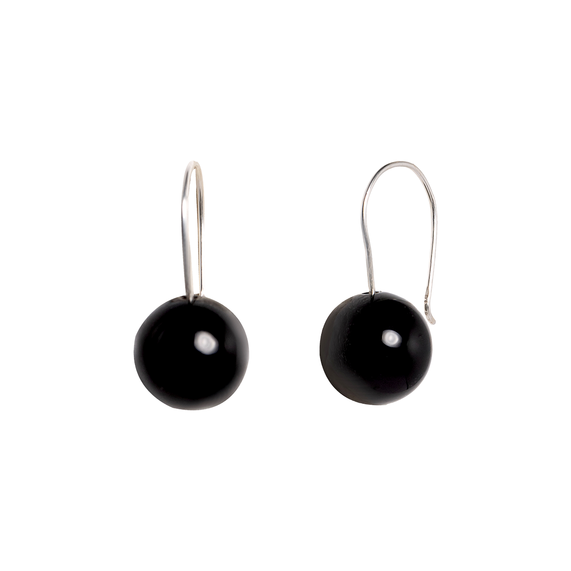러브미몬스터 천연 원석 후크 귀걸이 블랙(lovememonster Natural Gem Hook Earrings BLACK)