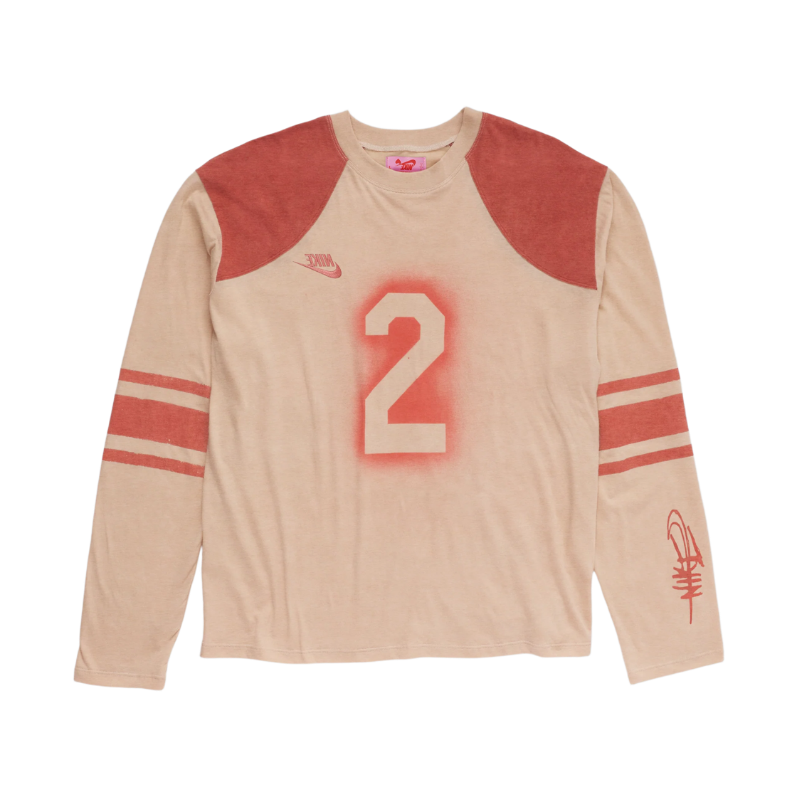 나이키 x 트래비스 스캇 캑터스 잭 리퍼 빈티지 풋볼 롱슬리브 베이지(Nike x Travis Scott Cactus Jack Reaper Vintage Football Longsleeve Beige) - 1