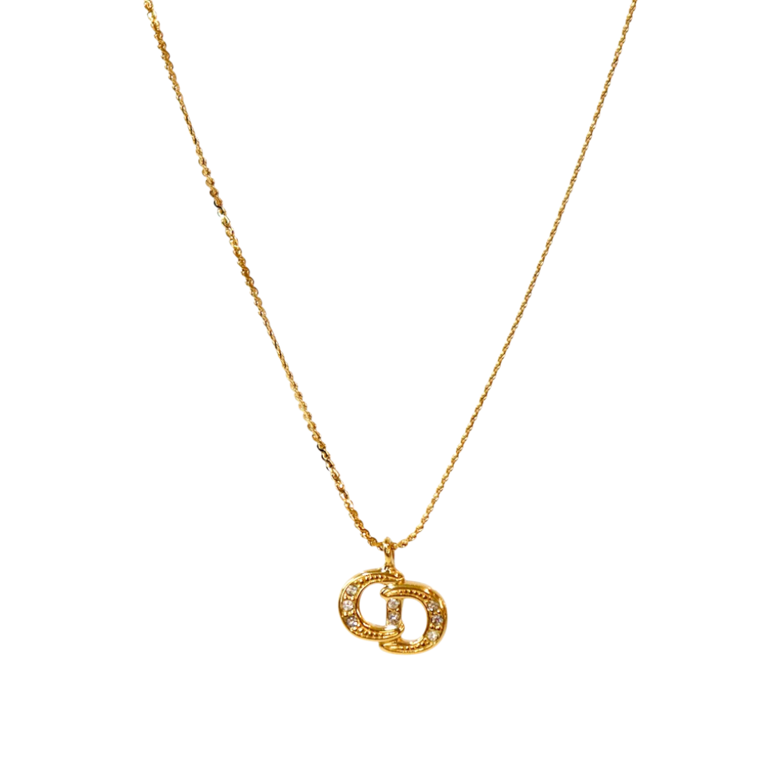 ITFBMDMHQ57F Dior Cubic CD Gold Necklace A-B58134