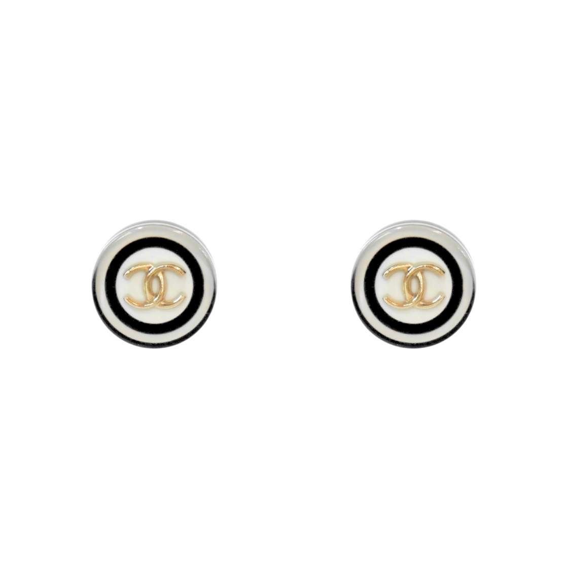 샤넬 라운드 아크릴 CC 귀걸이 C-B59059(Chanel Round Acrylic CC Earrings C-B59059) - 1