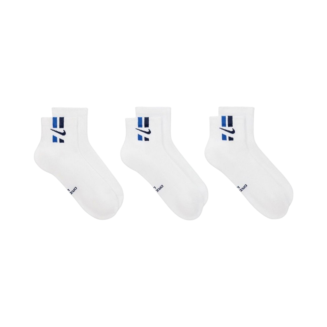 나이키 에브리데이 엘리베이티드 앵클 삭스 화이트 네이비 (3개입/국내 정식 발매 제품)(Nike Everyday Elevated Ankle Socks White Navy (3 Pack/Korean Ver.)) - 2