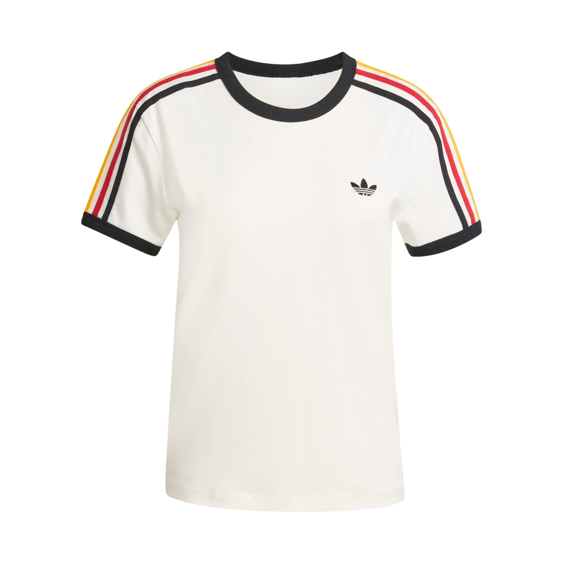 KE9381 (W) Adidas Originals 3-Stripes Slim T-Shirt Cloud White Black - KR Sizing