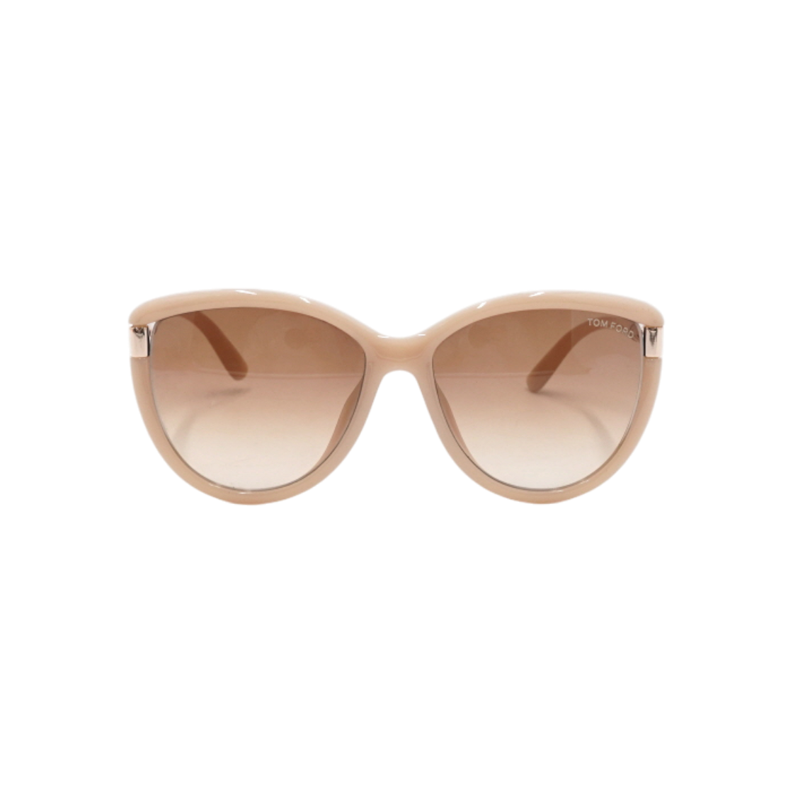 ITLFE92R3RFA Tom Ford TF477D Beige Gold-Tone Horn Rimmed Half-Mirror Women Sunglasses