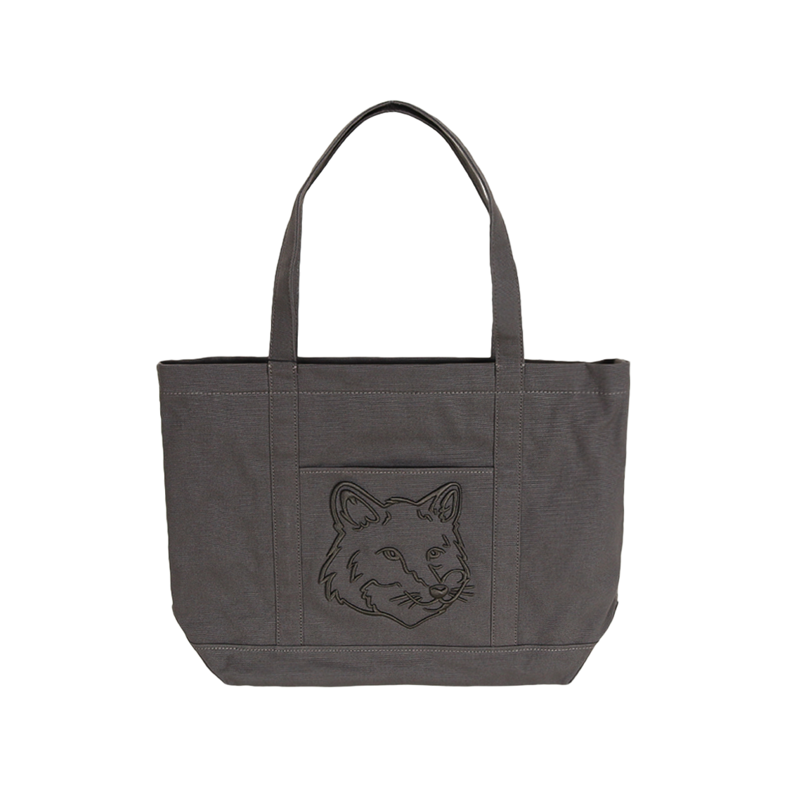 LW05104WW0107 0453 [25% 쿠폰] Maison Kitsune Large Fox Head Tote Bag Beluga