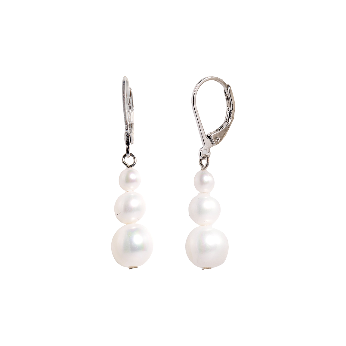 L261MER050 lovememonster 3 Gems Hook Earrings WHITE