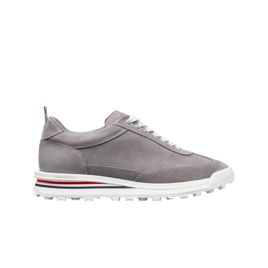 톰브라운 카프 스웨이드 테크 러너 스니커즈 라이트 그레이(Thom Browne Calf Suede Tech Runner Sneakers Light Grey) - 1