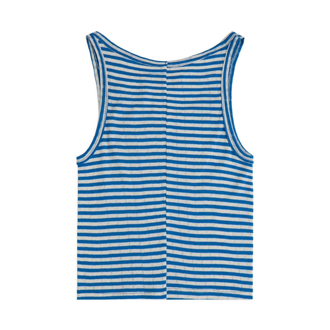 투위드 립 탱크탑나시 스트라이프 블루(Tuewid Ribbed Sleeveless Tank Top In Blue Stripe) - 3