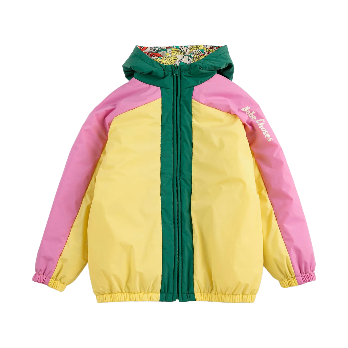 (키즈) 보보쇼즈 컬러 허벌리스트 올 오버 리버시블 라이트 아노락 멀티컬러((Kids) Bobo Choses Color Herbalist All Over Reversible Light Anorak Multicolor)