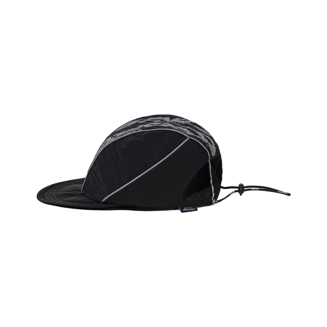비에스래빗 미러 리플렉티브 파이프 캡 블랙(Bsrabbit Bsr Mirror Reflective Piped Cap Black) - 2
