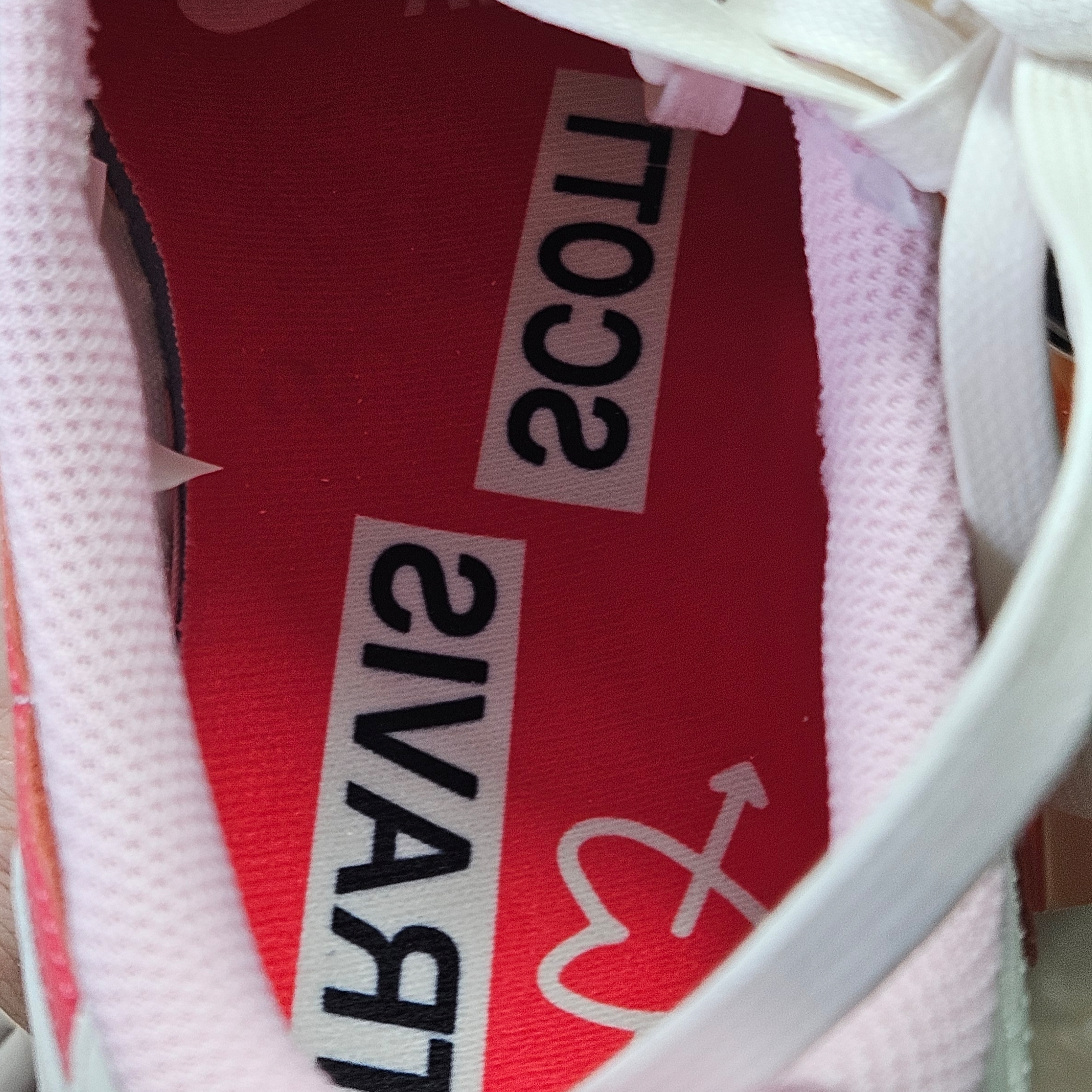 Jordan 1 x Travis Scott Retro Low OG SP Sail Tropical Pink 착용 스타일 - 3
