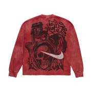 Nike x Travis Scott Cactus Jack Tie Dye Thermal Rhinestone Longsleeve Red