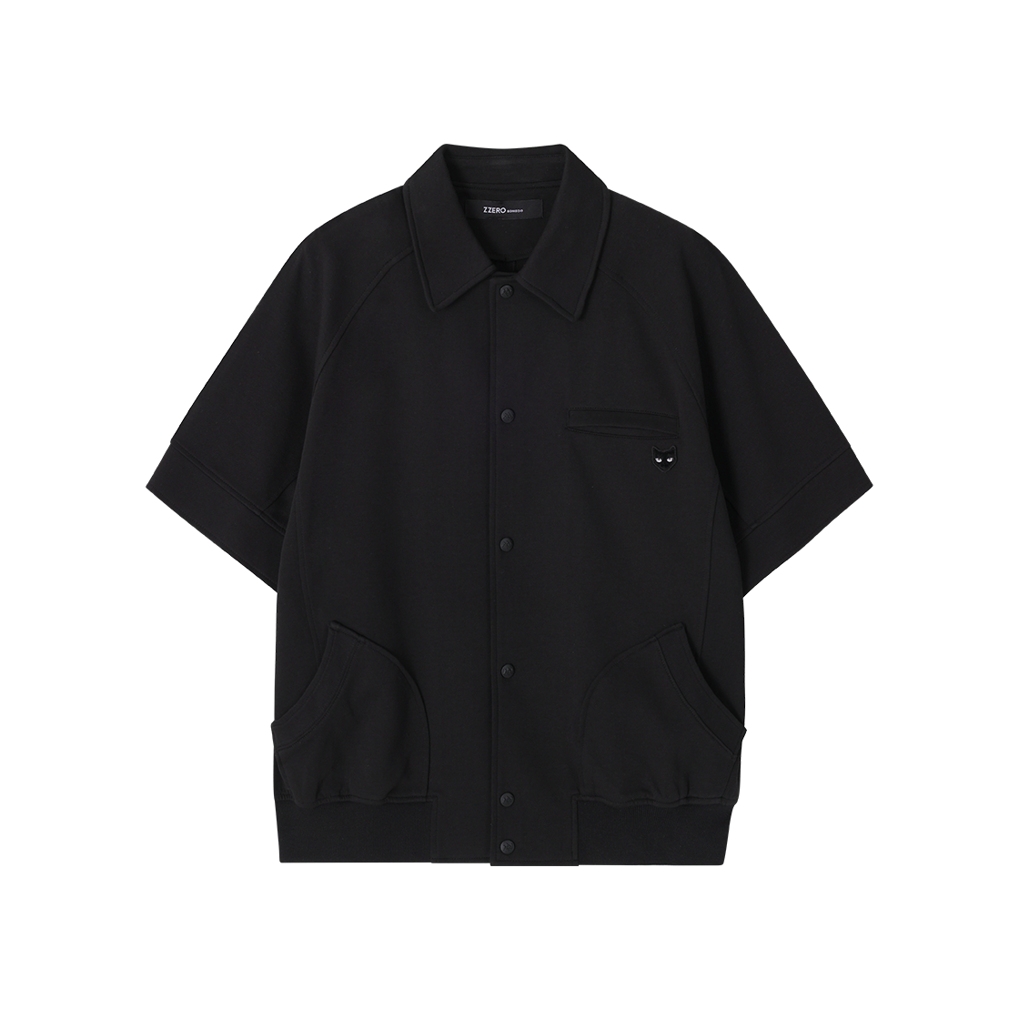 송지오 지제로 디바이드 하프 바시티 점퍼 블랙(SONGZIO ZZERO Divide Half Varsity Jumper Black) - 1