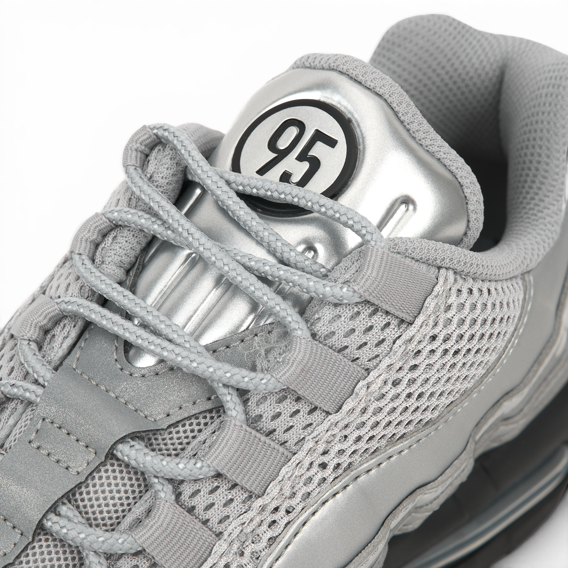 나이키 에어맥스 95 빅 버블 토탈 90 메탈릭 실버 블랙(Nike Air Max 95 Big Bubble Total 90 Metallic Silver Black) - 7
