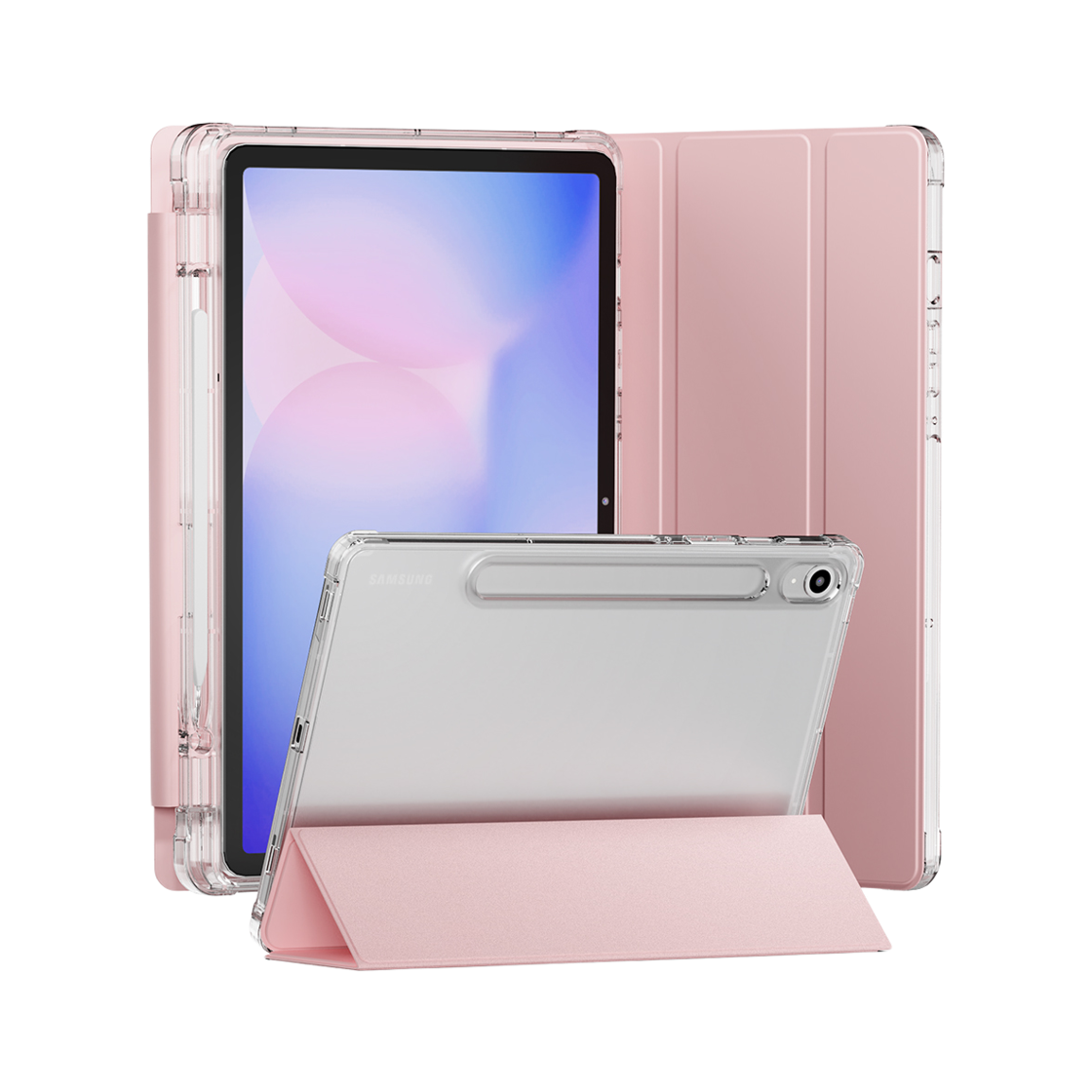 신지모루 갤럭시탭 펜슬 수납 클리어 에어범퍼 라이트 케이스 울트라 플러스 핑크샌드(SINJIMORU Galaxy Tab Pencil Storage Clear Air Bumper Light Case Ultra Plus Pink Sand)