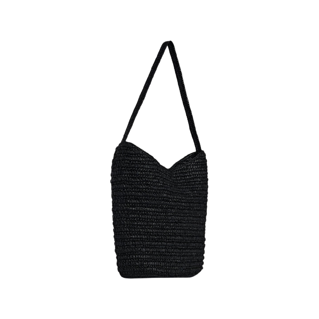 더 로우 알마 숄더 라피아 백 블랙(The Row Alma Shoulder Raffia Bag Black)