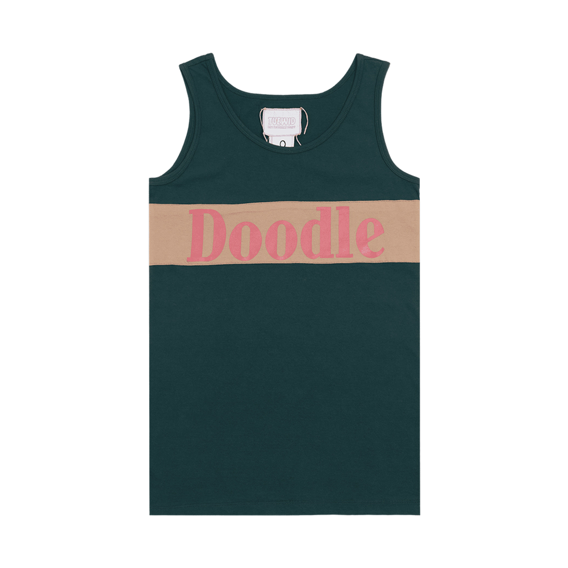 투위드 이니셜 슬리브리스 두들(Tuewid Initial Scoop Neck Sleeveless Top ‘D For Doodle’)