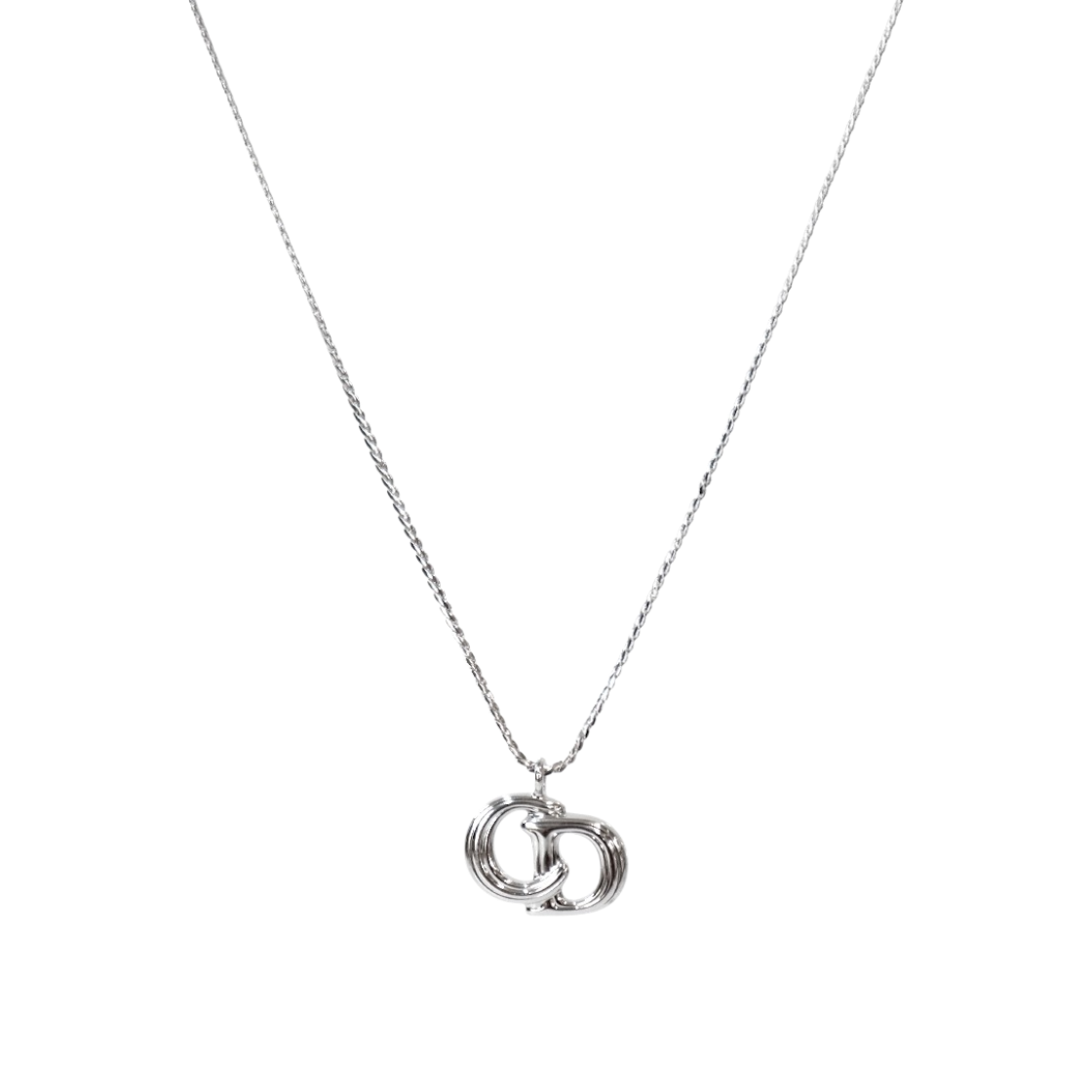 ITVQTUIHJ9AD Dior CD Silver Necklace A-B53596