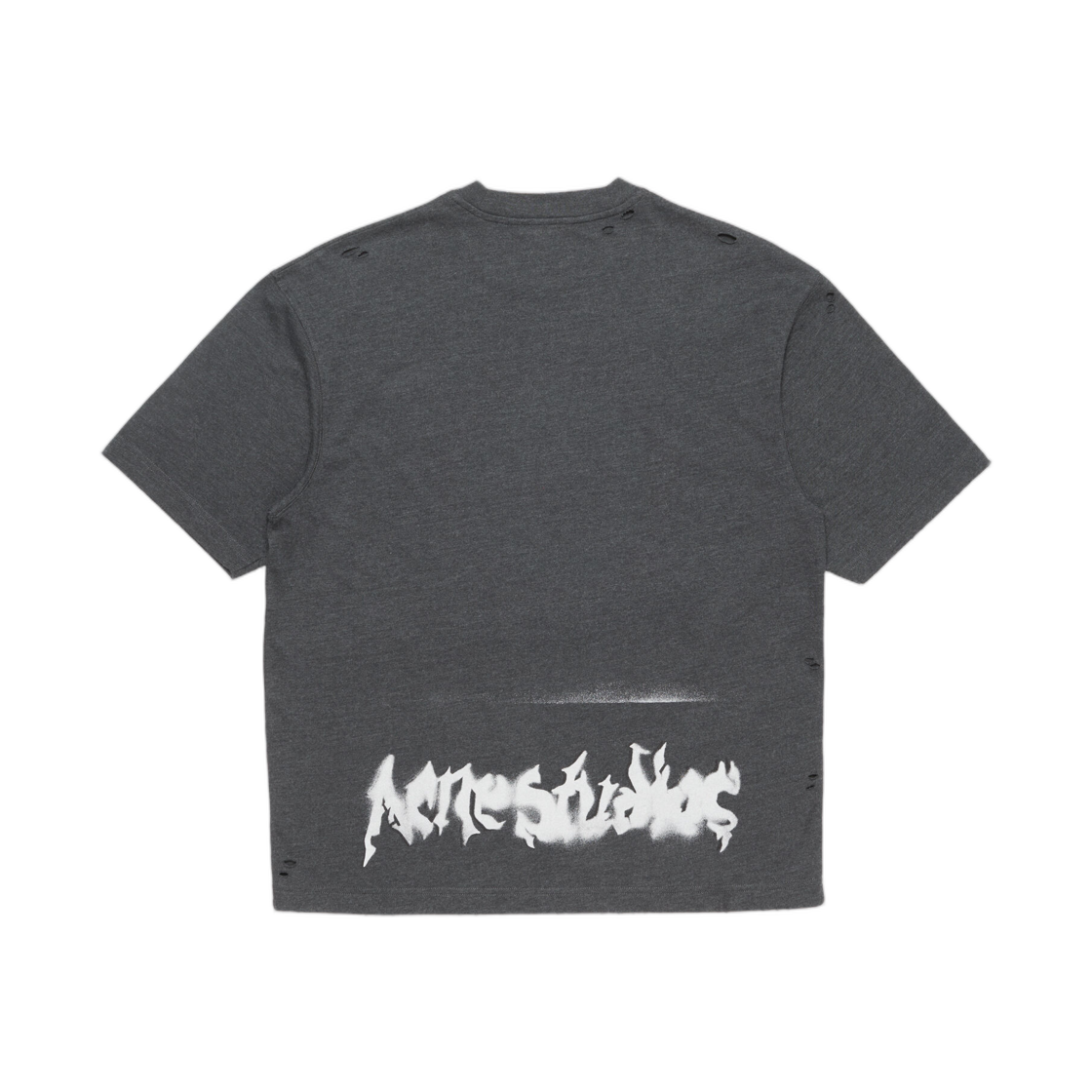 아크네 스튜디오 고딕 로고 티셔츠 페이디드 블랙(Acne Studios Gothic Logo T-Shirt Faded Black) - 2